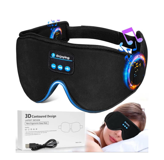 3D Sleep Headphones Eye Mask with Wireless Music - Bluetooth Sleep Mask