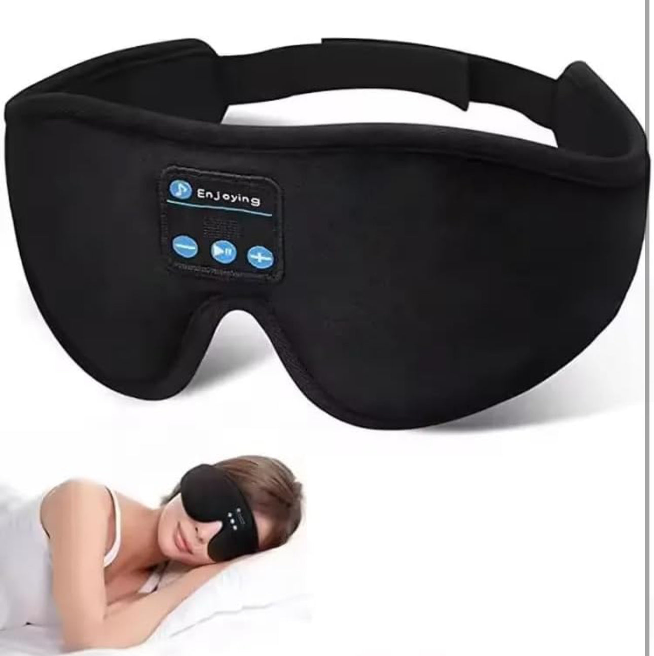 3D Sleep Headphones Eye Mask with Wireless Music - Bluetooth Sleep Mask