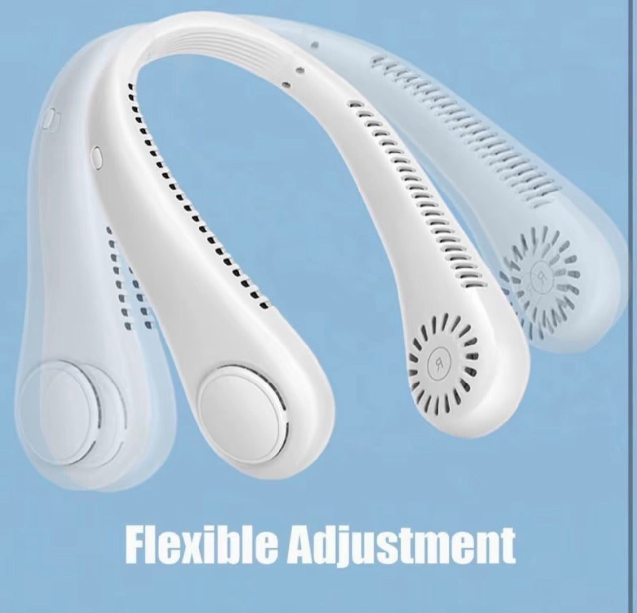 Neck Fan Hands Free Bladeless Cooling Fans USB Rechargeable Portable Hanging UK