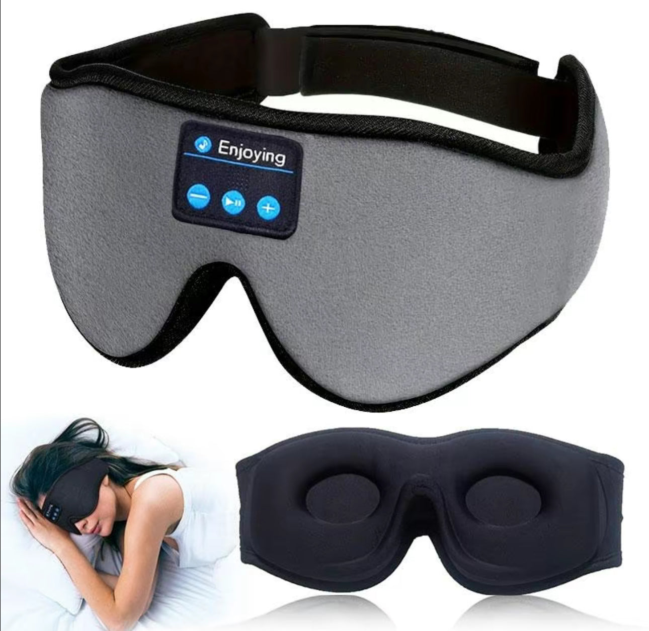 3D Sleep Headphones Eye Mask with Wireless Music - Bluetooth Sleep Mask