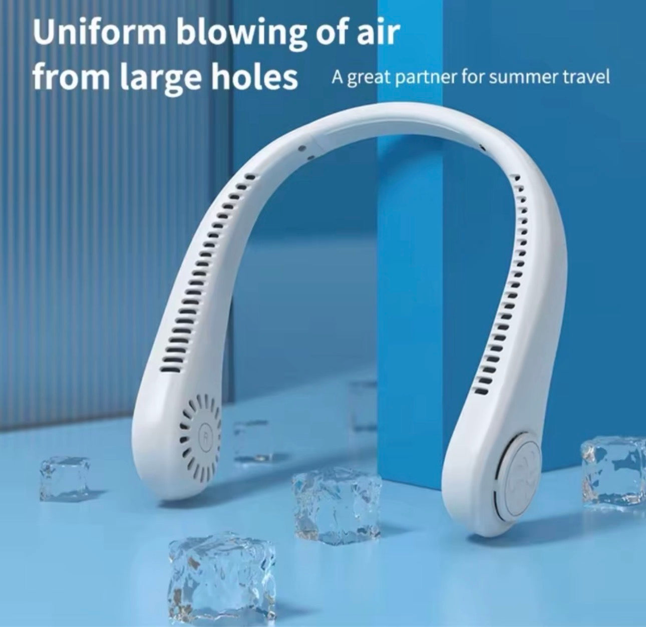 Neck Fan Hands Free Bladeless Cooling Fans USB Rechargeable Portable Hanging UK