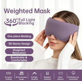 Weighted Sleep Mask for Sleeping, 3D Contoured Eye Mask, Full Light Blocking, Memory Foam & Microbead Weighted Design, Comfortable Travel Sleep Mask