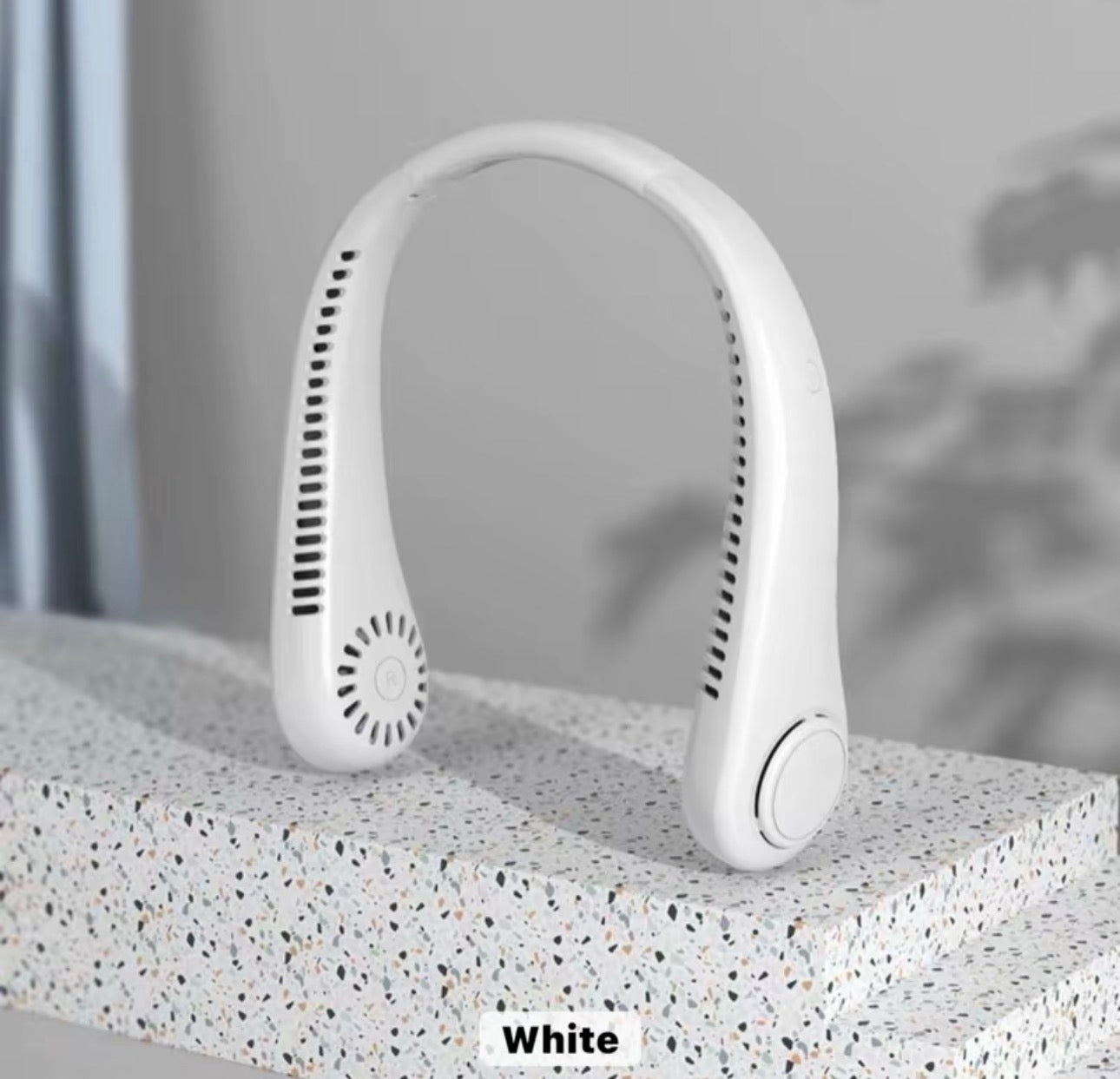 Neck Fan Hands Free Bladeless Cooling Fans USB Rechargeable Portable Hanging UK
