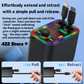 120W Telescopic Car Charger 5-in-1 PD Type-C USB Adapter, Multi Overload Protection, Star Light FM Player Car Charger