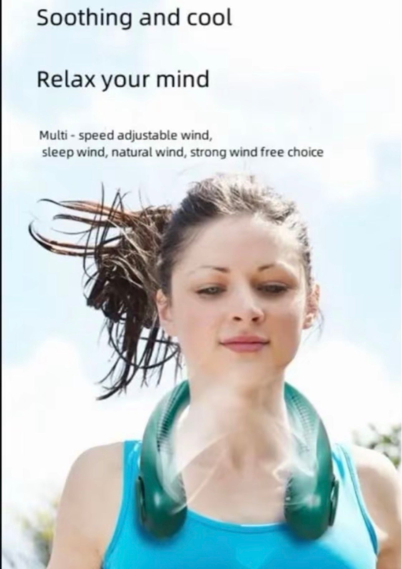 Neck Fan Hands Free Bladeless Cooling Fans USB Rechargeable Portable Hanging UK