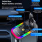 5 in 1 Car Charger, 120W Fast USB-C Adapter, LED Ambient Light, Multiple Ports, 180° Rotating Design