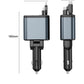 5 in 1 Car Charger, 120W Fast USB-C Adapter, LED Ambient Light, Multiple Ports, 180° Rotating Design