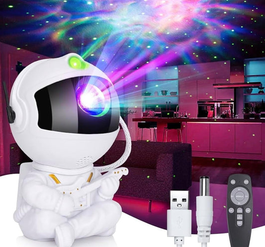 Astronaut Galaxy Projector - LED Starry Night Light with Remote Control