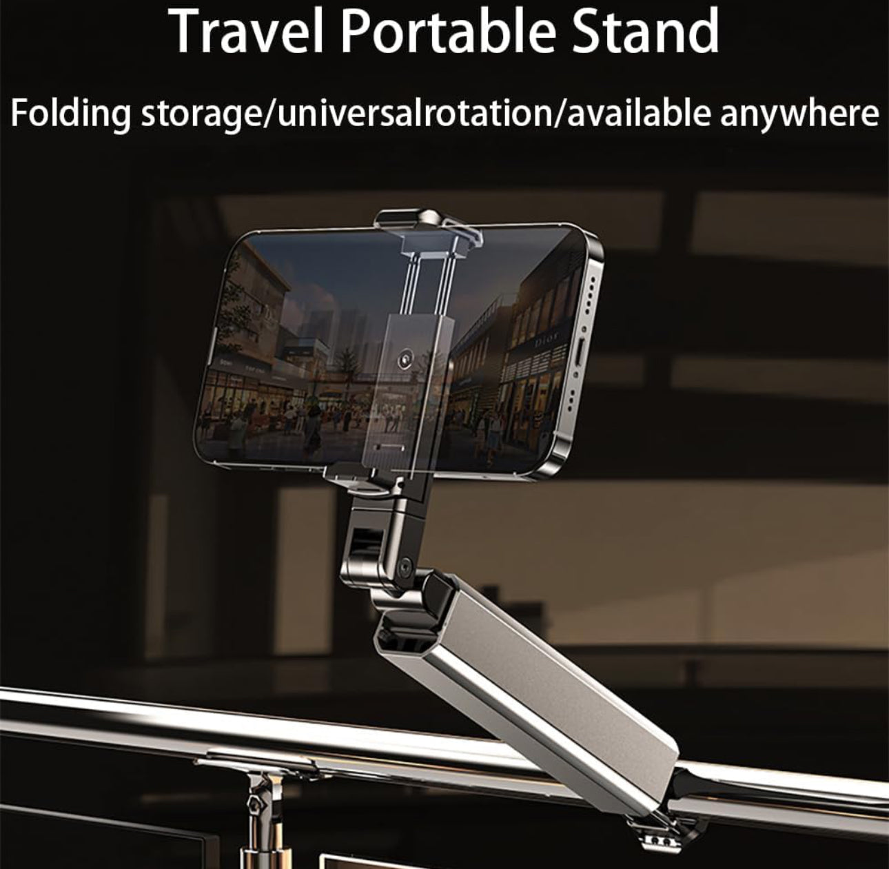 360 Degree Rotatable Phone Holder 1 Count Universal Multi-angle Adjustable Airplane Phone Rack For Flying Traveling Business Trip Camera Phone Holder Portable