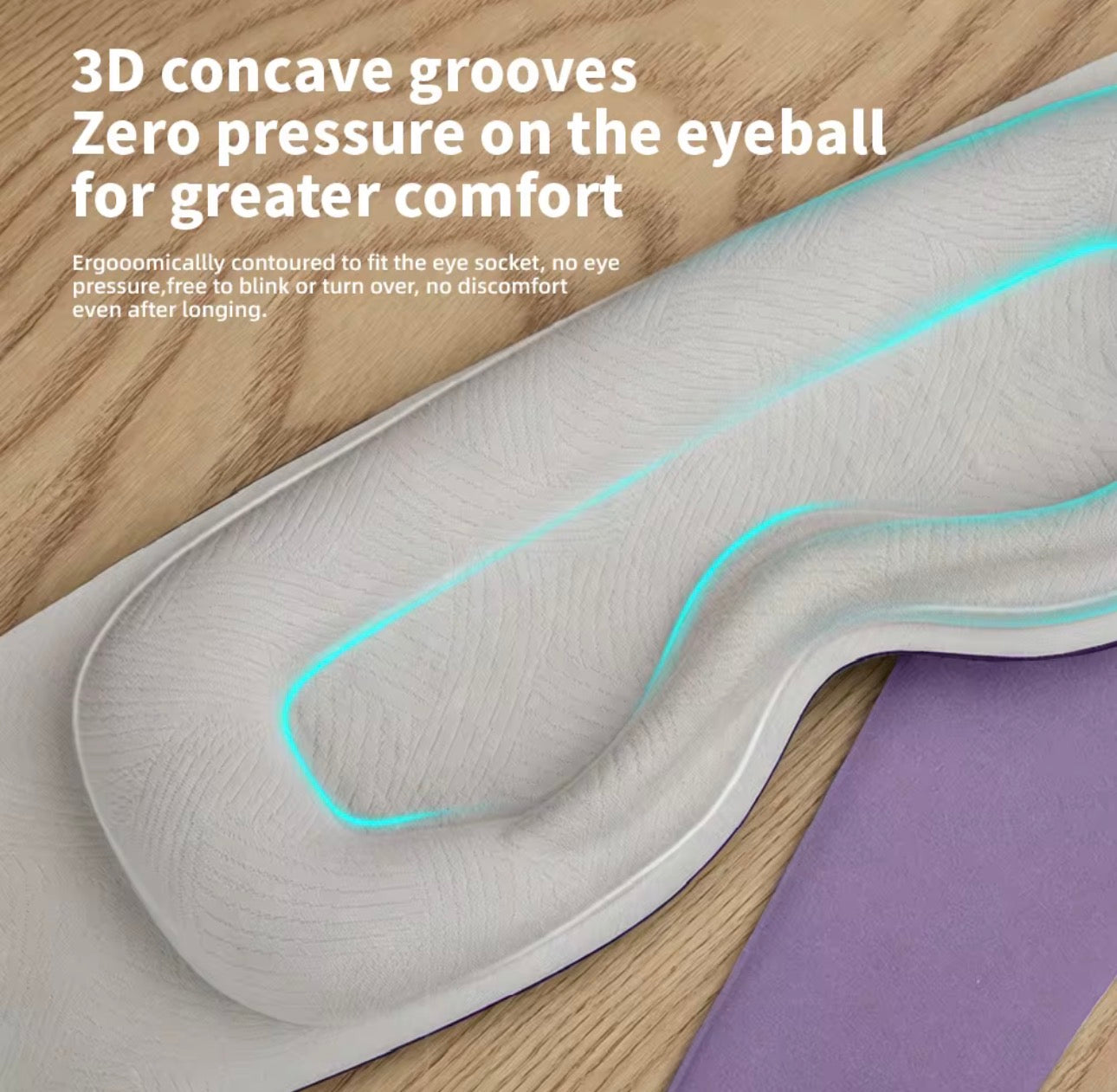 Weighted Sleep Mask for Sleeping, 3D Contoured Eye Mask, Full Light Blocking, Memory Foam & Microbead Weighted Design, Comfortable Travel Sleep Mask