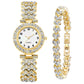 Fashion Women Quartz Watches Crystal Dress Watch Set