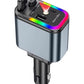 5 in 1 Car Charger, 120W Fast USB-C Adapter, LED Ambient Light, Multiple Ports, 180° Rotating Design