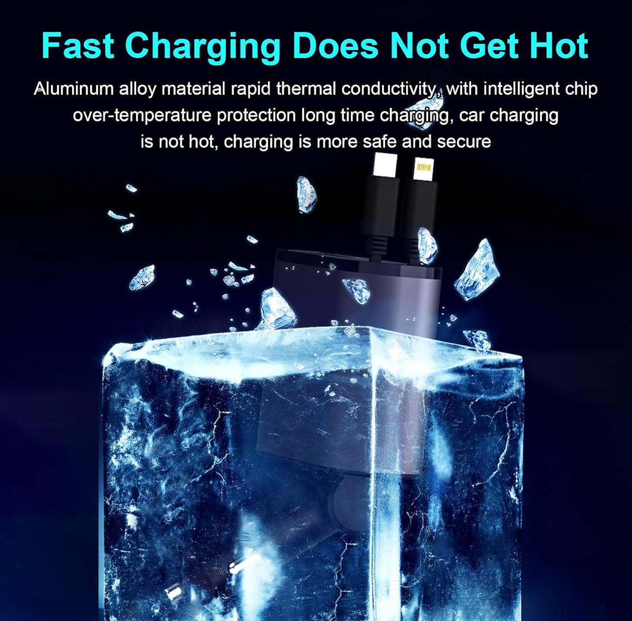 Retractable Car Charger 4 in 1 Dual Port USB C PD