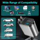 Retractable Car Charger 4 in 1 Dual Port USB C PD